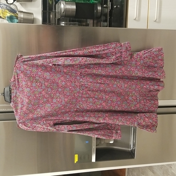 💕BANJANAN💕 Liberty Dress ~ Hedgehog Boysenberry Print Medium M NWT - Picture 9 of 15